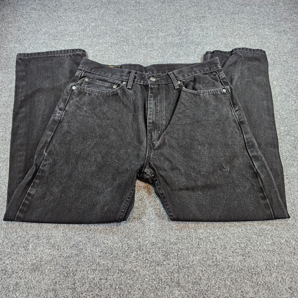 Levi's Mens 505 Regular Fit 35x29 (36x30 Tag) Black Jeans Straight Denim Casual